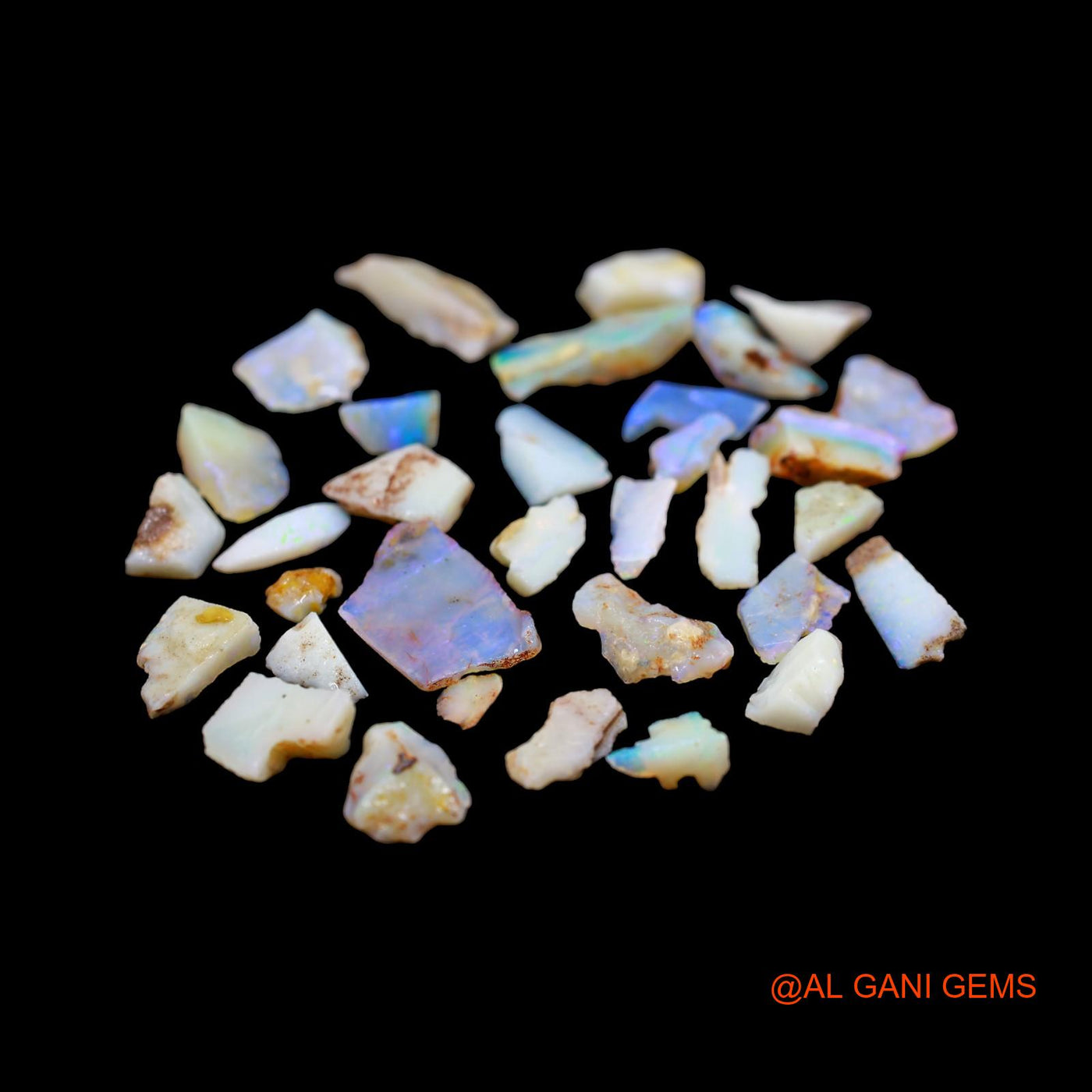 33 Pcs 33.00 Cts Natural Australian Fire Opal Loose Gemstone Fancy Rough Wholesale Lot 5X5 TO 12X17 MM RD-20