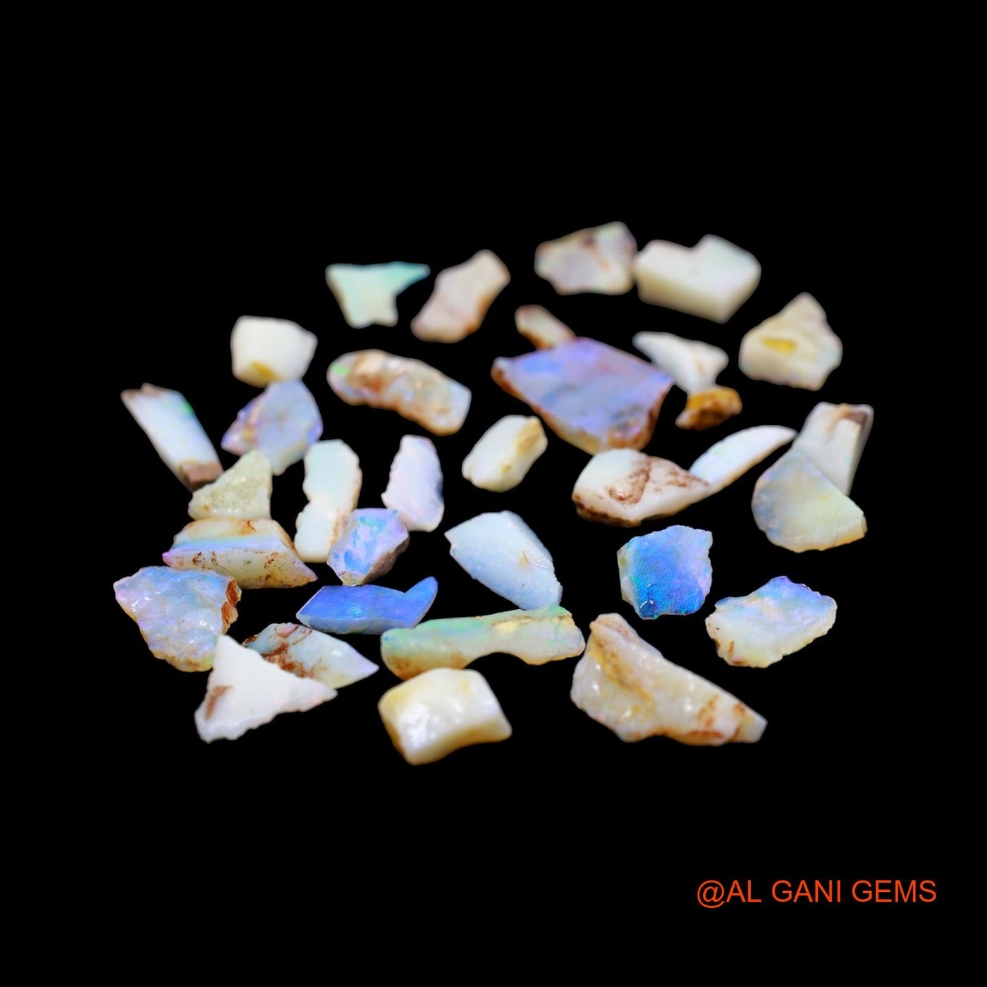 33 Pcs 33.00 Cts Natural Australian Fire Opal Loose Gemstone Fancy Rough Wholesale Lot 5X5 TO 12X17 MM RD-20