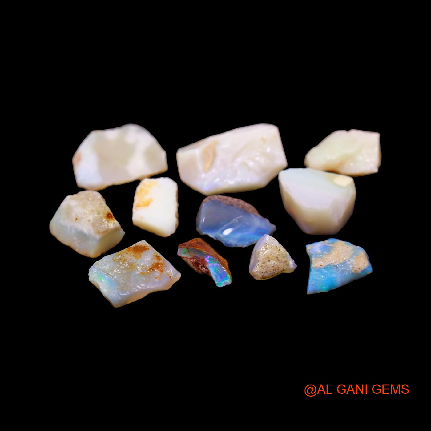 11 Pcs 40.00 Cts Natural Australian Fire Opal Loose Gemstone Fancy Rough Wholesale Lot 7X7 TO 14X18 MM RD-212