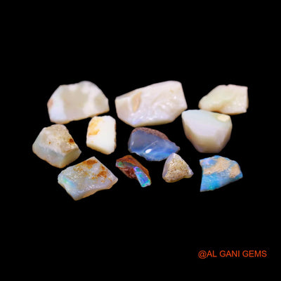 11 Pcs 40.00 Cts Natural Australian Fire Opal Loose Gemstone Fancy Rough Wholesale Lot 7X7 TO 14X18 MM RD-212
