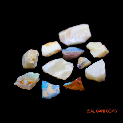 11 Pcs 40.00 Cts Natural Australian Fire Opal Loose Gemstone Fancy Rough Wholesale Lot 7X7 TO 14X18 MM RD-212