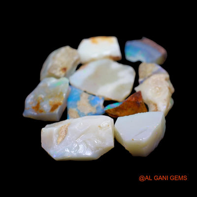 11 Pcs 40.00 Cts Natural Australian Fire Opal Loose Gemstone Fancy Rough Wholesale Lot 7X7 TO 14X18 MM RD-212