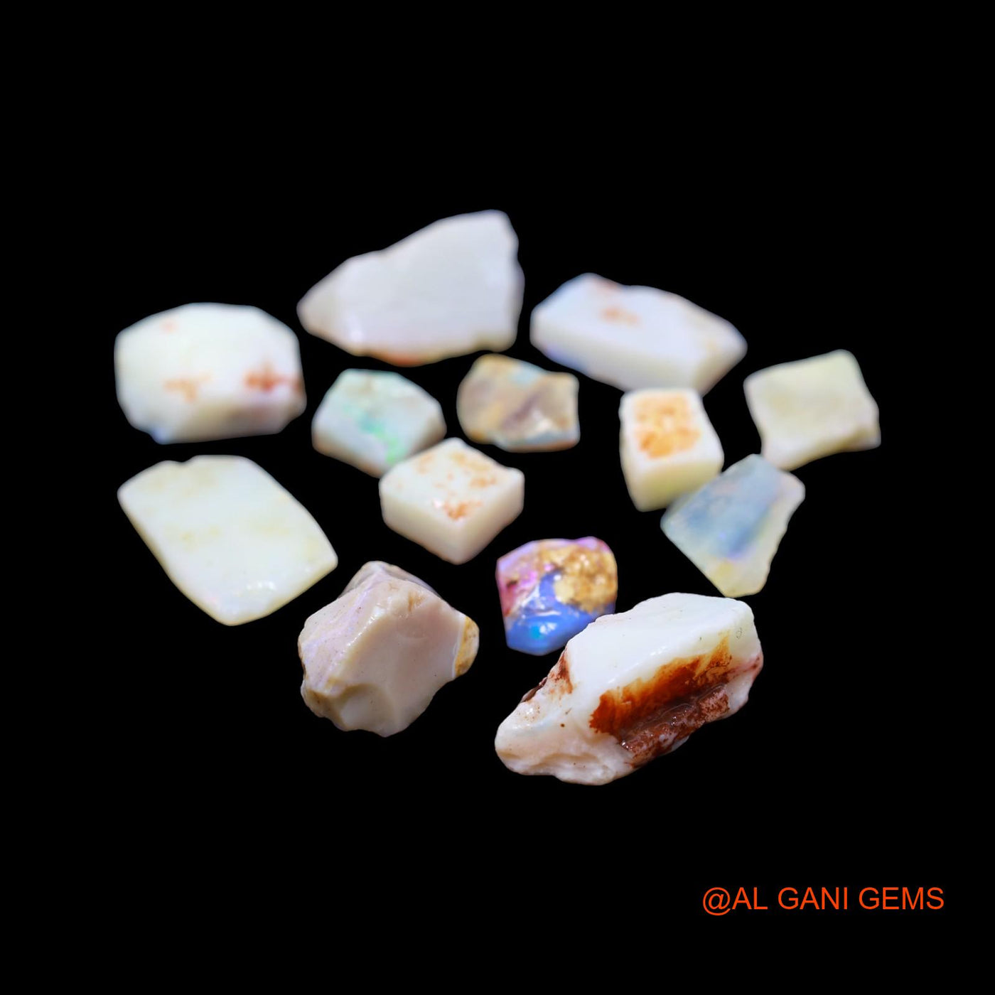 13 Pcs 51.00 Cts Natural Australian Fire Opal Loose Gemstone Fancy Rough Wholesale Lot 6X8 TO 9X20 MM RD-213