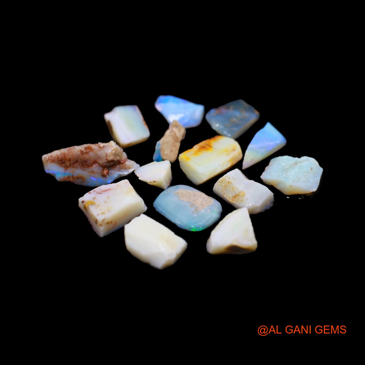 14 Pcs 48.00 Cts Natural Australian Fire Opal Loose Gemstone Fancy Rough Wholesale Lot 6X8 TO 10X23 MM RD-214