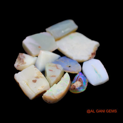 11 Pcs 36.00 Cts Natural Australian Fire Opal Loose Gemstone Fancy Rough Wholesale Lot 7X10 TO 15X18 MM RD-215