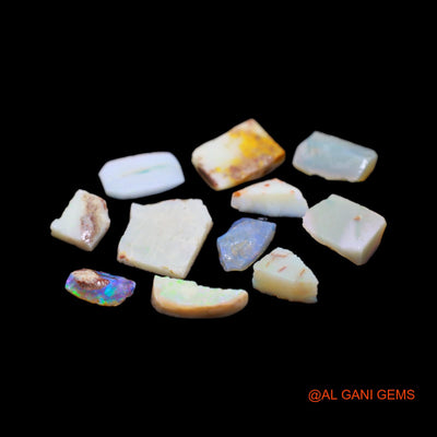 11 Pcs 36.00 Cts Natural Australian Fire Opal Loose Gemstone Fancy Rough Wholesale Lot 7X10 TO 15X18 MM RD-215