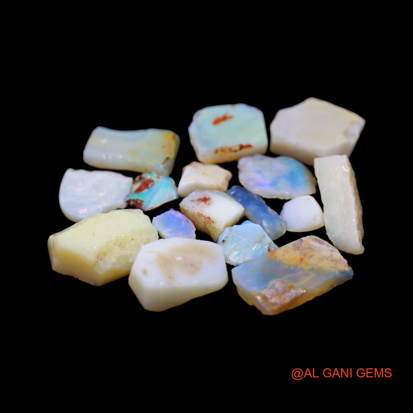 16 Pcs Wholesale Lot Natural Fire Opal Gemstone 58.00 Cts Loose Fancy Rough From Australia 6X8 TO 13X19 MM RD-216