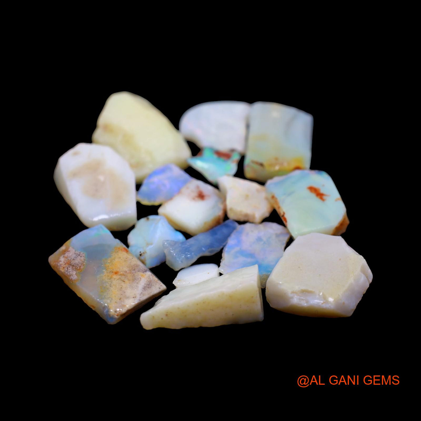 16 Pcs Wholesale Lot Natural Fire Opal Gemstone 58.00 Cts Loose Fancy Rough From Australia 6X8 TO 13X19 MM RD-216