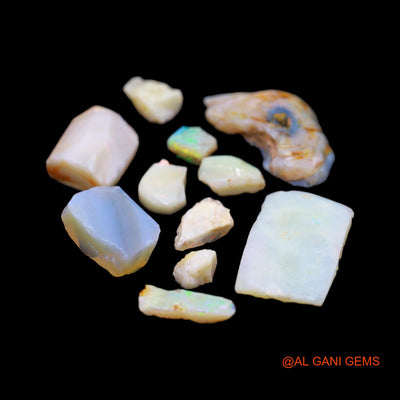 Natural Fire Opal Loose Gemstone Fancy Rough From Australia 11 Pcs Wholesale Lot 55.00 Cts 5X8 TO 15X30 MM RD-217