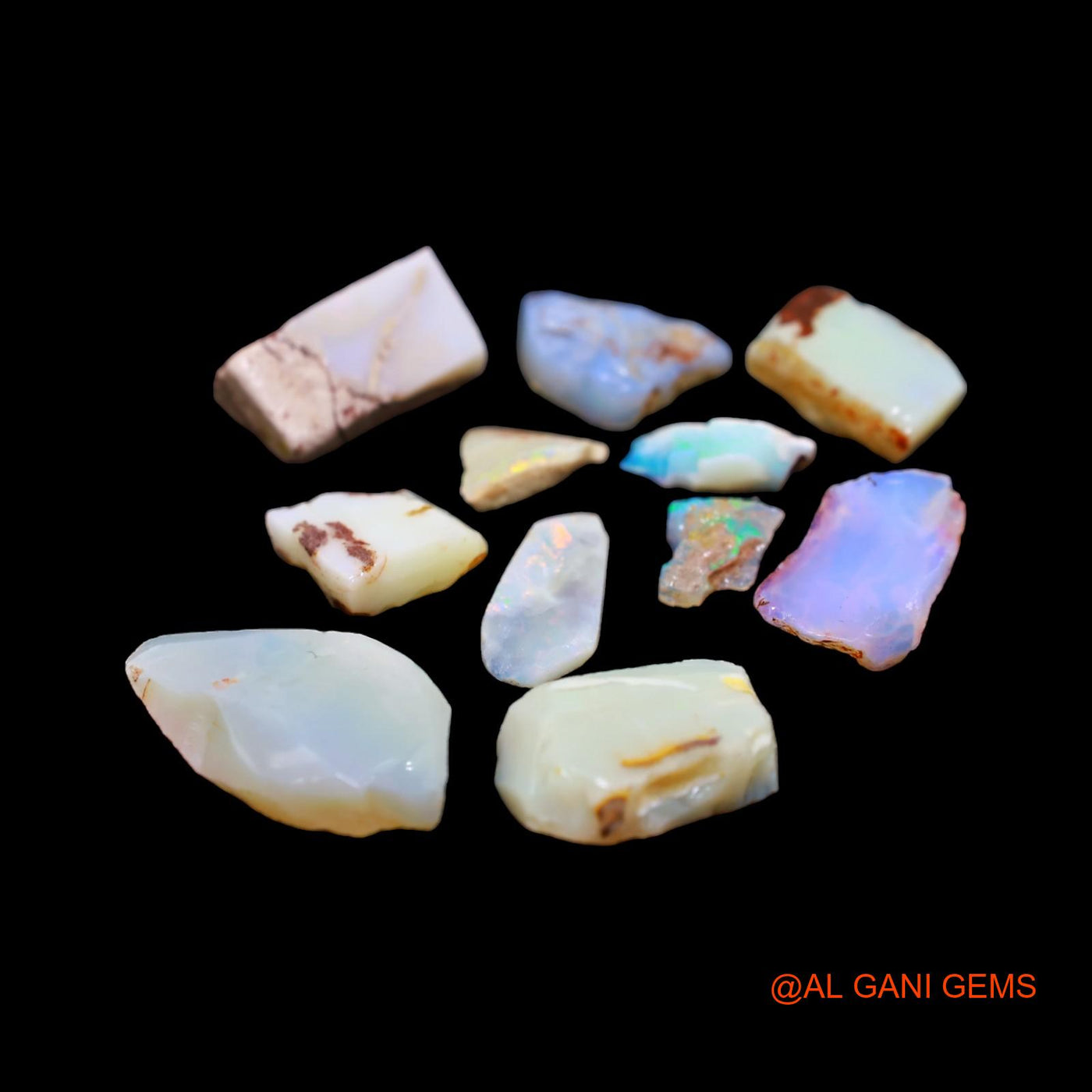 11 Pcs 40.00 Cts Natural Australian Fire Opal Loose Gemstone Fancy Rough Wholesale Lot 7X8 TO 13X23 MM RD-218
