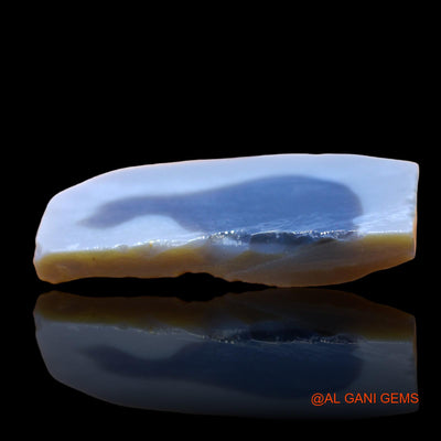 22.00 Cts Natural Australian Black Opal Loose Gemstone Fancy Rough 33x17x6 mm RD-219