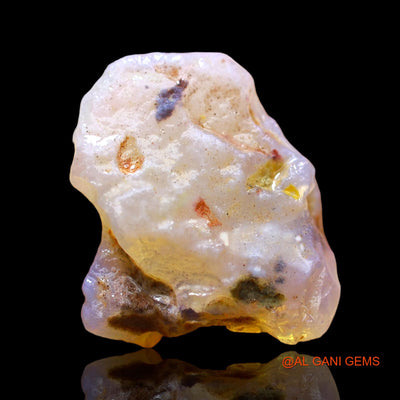 Natural Fire Opal Gemstone 9.00 Cts Loose Fancy Rough From Australia 17x15x7 mm RD-229