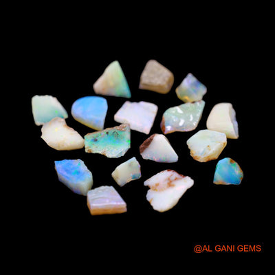 17 Pcs Wholesale Lot Natural Fire Opal Gemstone 27.00 Cts Loose Fancy Rough From Australia 5X6 TO 11X13 MM RD-22