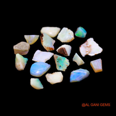 17 Pcs Wholesale Lot Natural Fire Opal Gemstone 27.00 Cts Loose Fancy Rough From Australia 5X6 TO 11X13 MM RD-22
