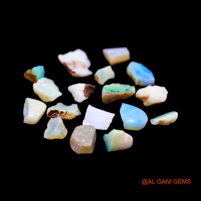 17 Pcs Wholesale Lot Natural Fire Opal Gemstone 27.00 Cts Loose Fancy Rough From Australia 5X6 TO 11X13 MM RD-22