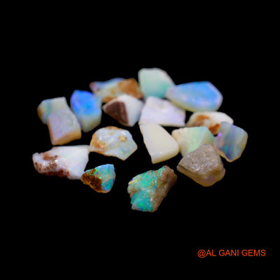 17 Pcs Wholesale Lot Natural Fire Opal Gemstone 27.00 Cts Loose Fancy Rough From Australia 5X6 TO 11X13 MM RD-22