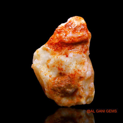 Natural Fire Opal Gemstone 16.00 Cts Loose Fancy Rough From Australia 26x18x7 mm RD-235