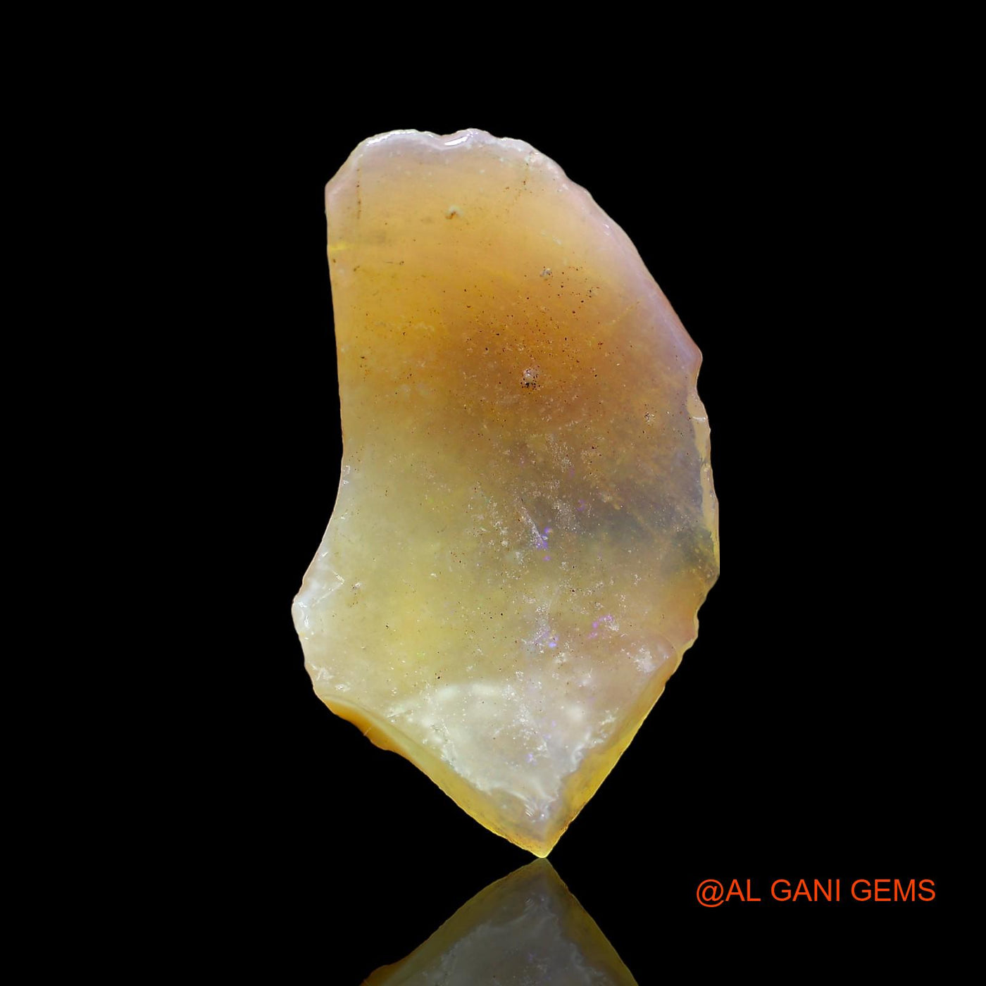 Natural Fire Opal Gemstone 8.00 Cts Loose Fancy Rough From Australia 29x17x3 mm RD-236
