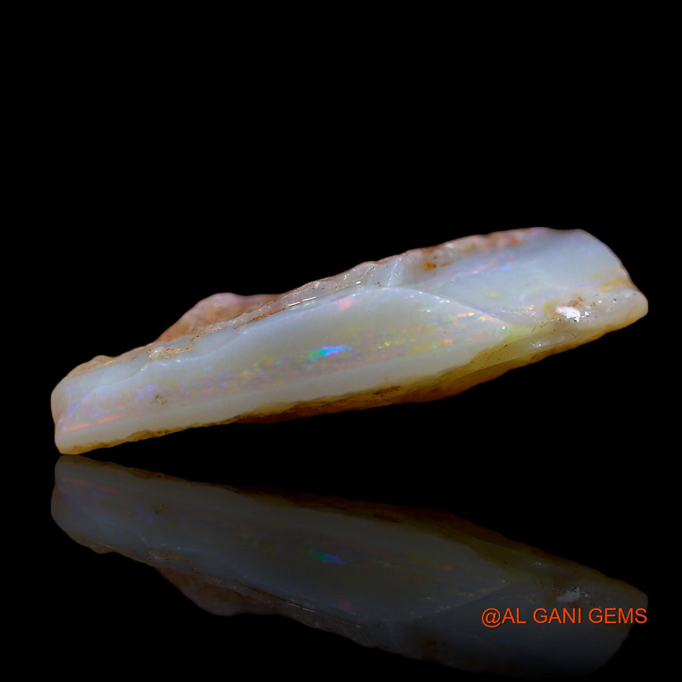 Natural Fire Opal Gemstone 7.00 Cts Loose Fancy Rough From Australia 21x13x5 mm RD-248
