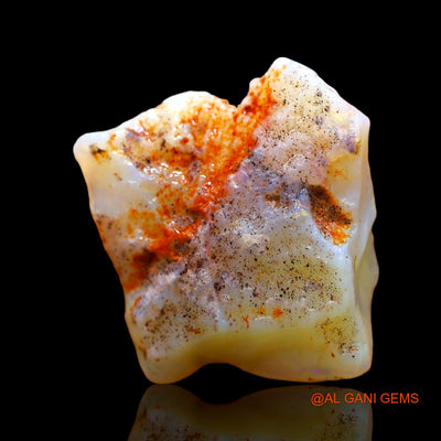 Natural Untreated Fire Opal Loose Gemstone Fancy Rough From Australia 7.00 Cts 19x17x5 mm RD-249