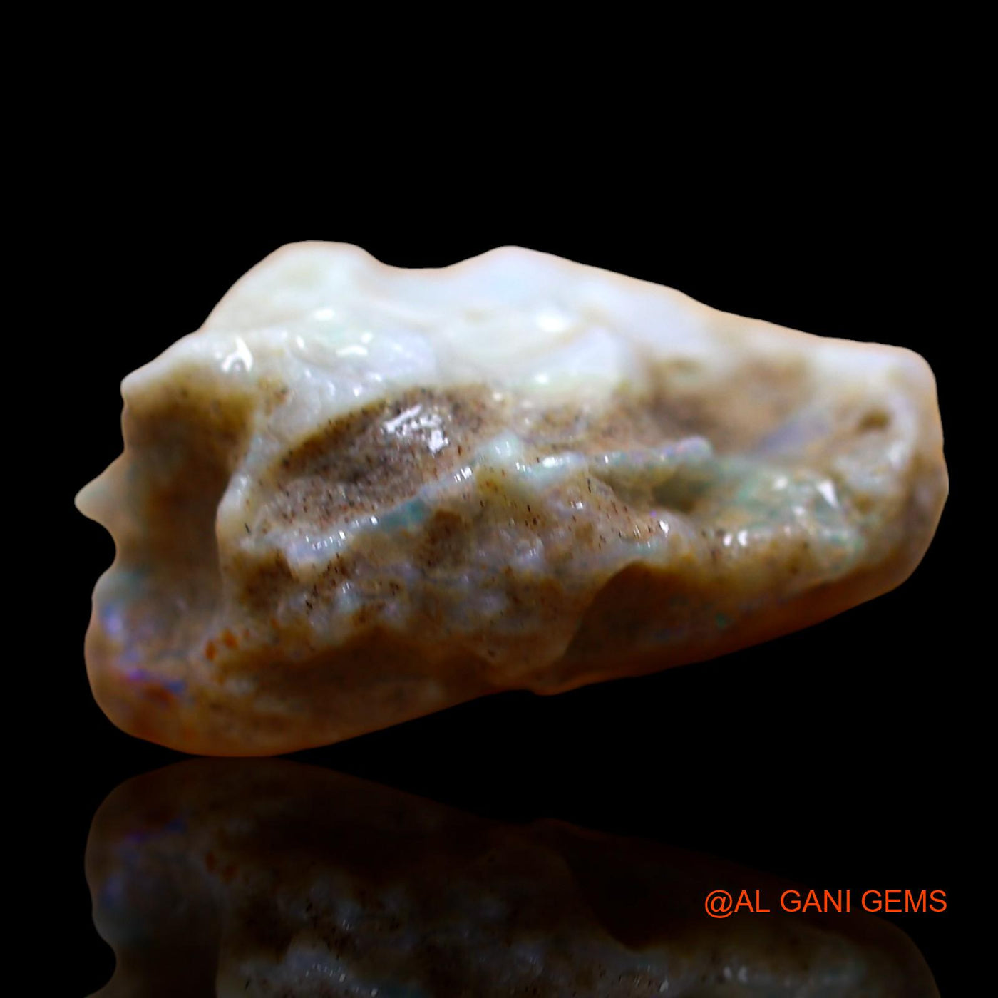 Natural Fire Opal Gemstone 8.00 Cts Loose Fancy Rough From Australia 17x14x8 mm RD-267