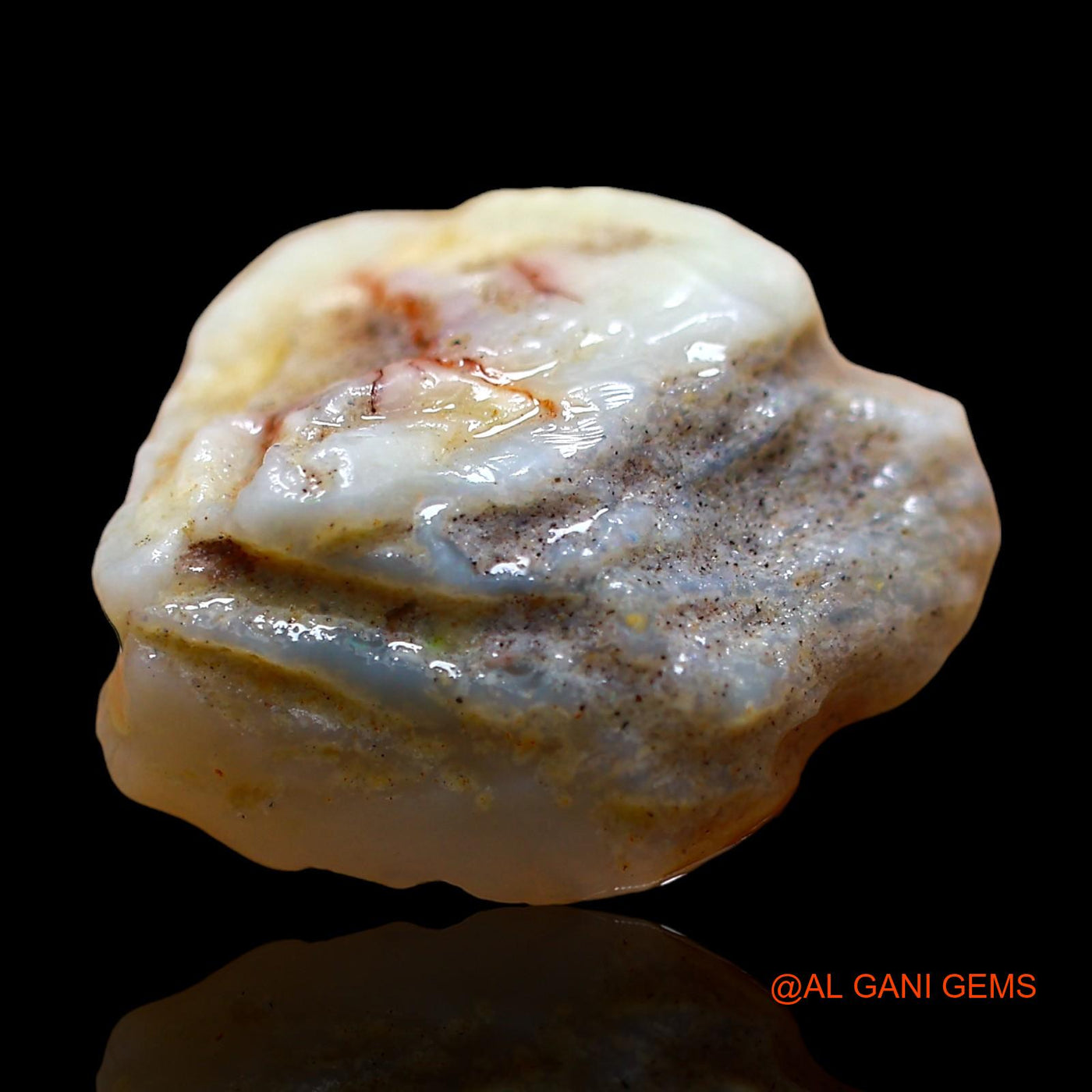 Natural Untreated Fire Opal Loose Gemstone Fancy Rough From Australia 8.00 Cts 15x14x7 mm RD-286