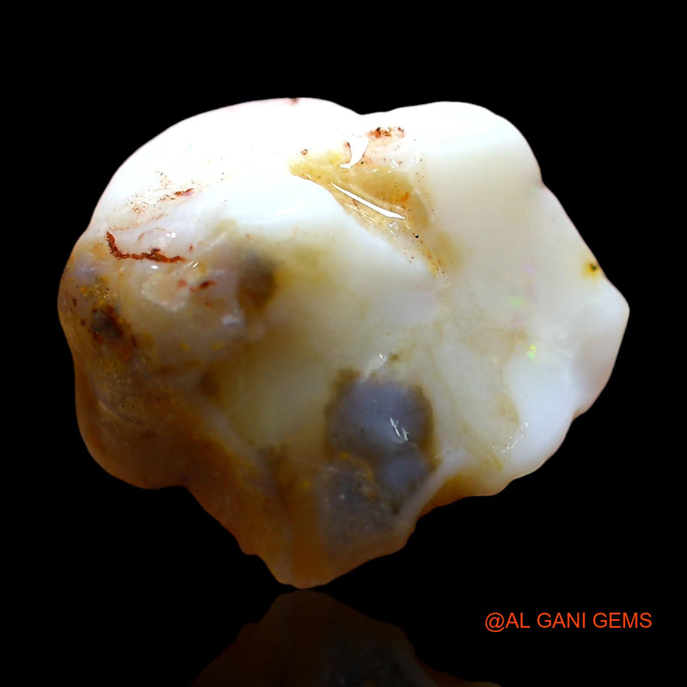 7.00 Cts Natural Australian Fire Opal Loose Gemstone Fancy Rough 16x15x8 mm RD-288