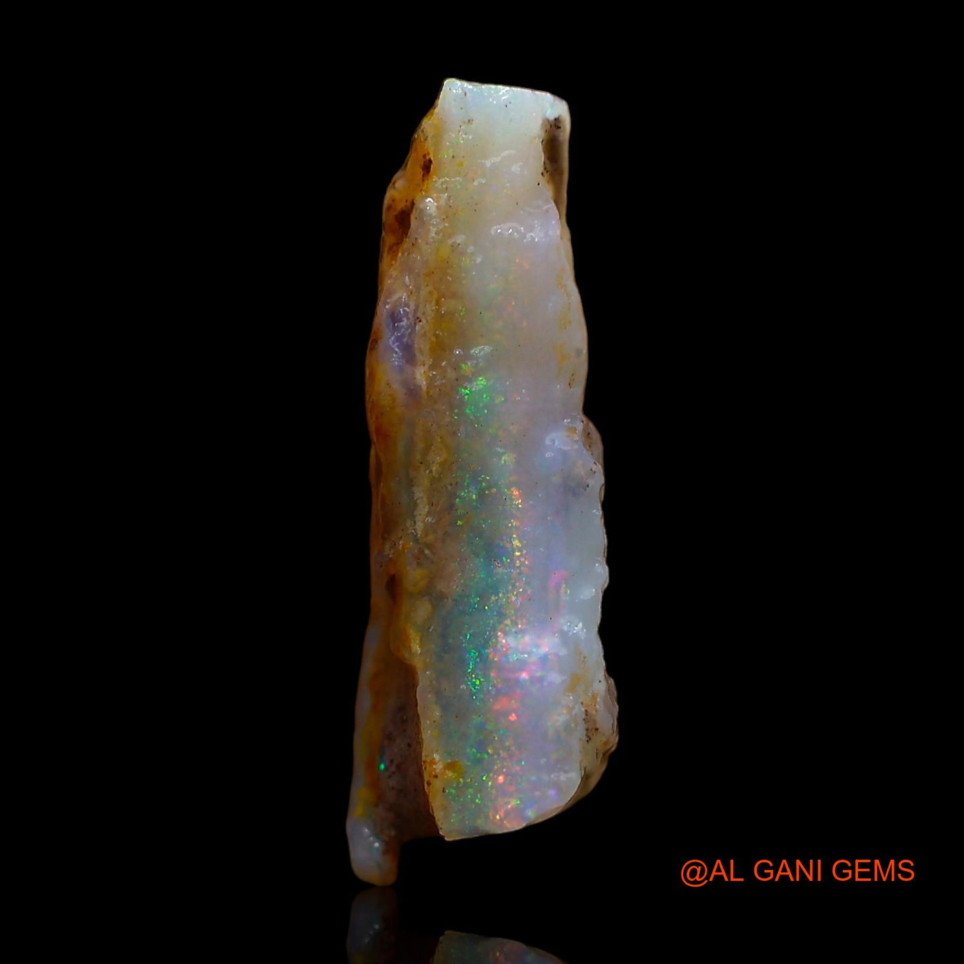 Natural Untreated Fire Opal Loose Gemstone Fancy Rough From Australia 6.00 Cts 18x11x5 mm RD-291