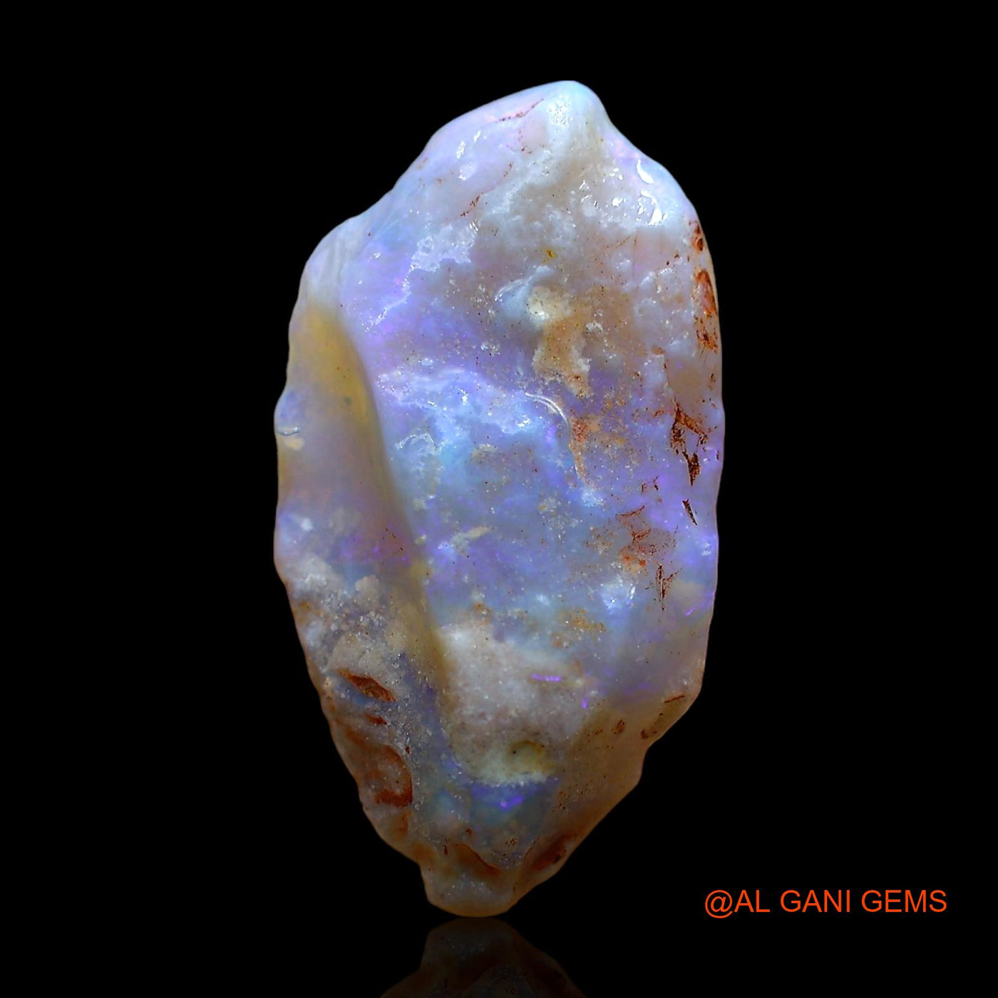 Natural Untreated Fire Opal Loose Gemstone Fancy Rough From Australia 4.00 Cts 20x10x5 mm RD-297
