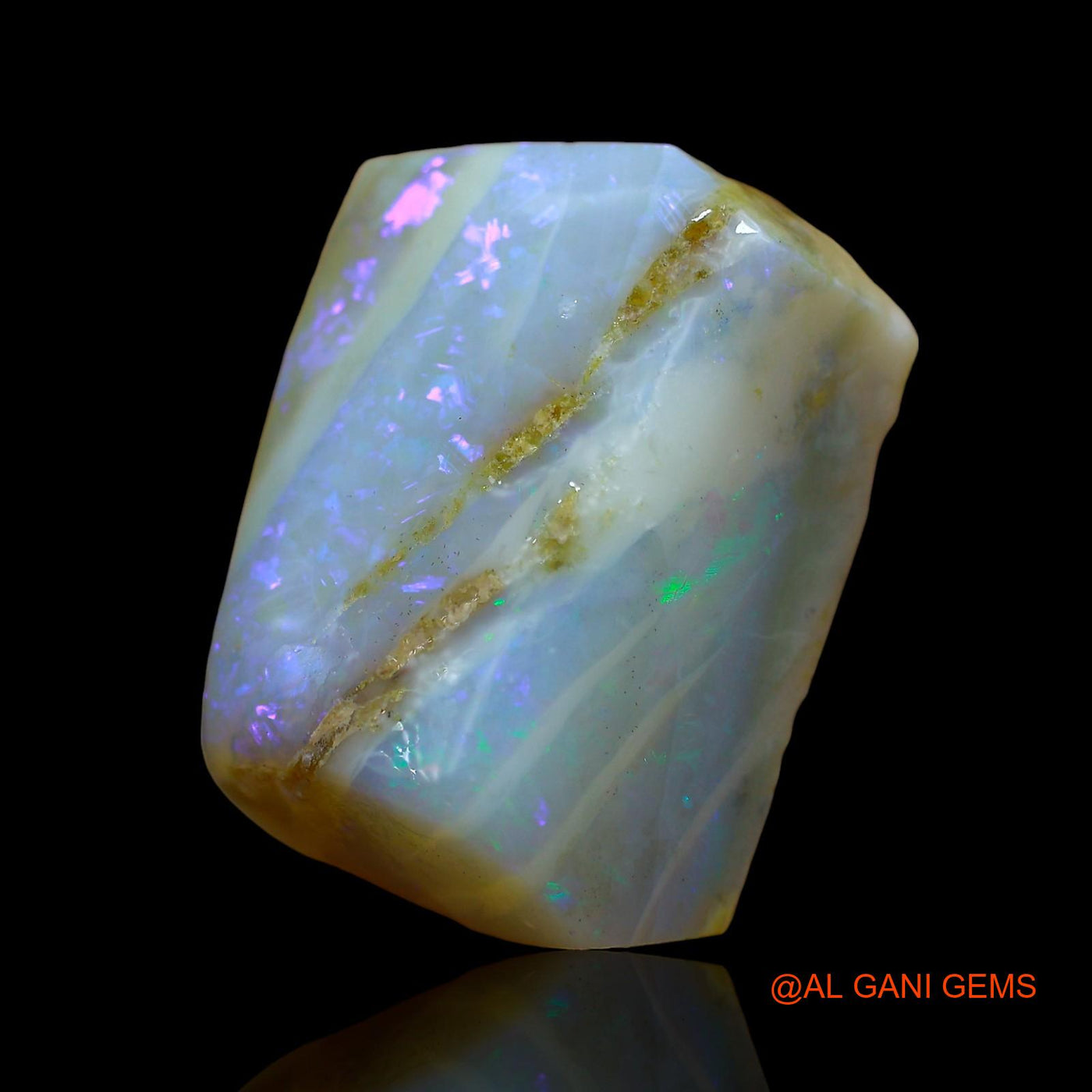 Natural Fire Opal Gemstone 30.00 Cts Loose Fancy Rough From Australia 23x17x10 mm RD-30
