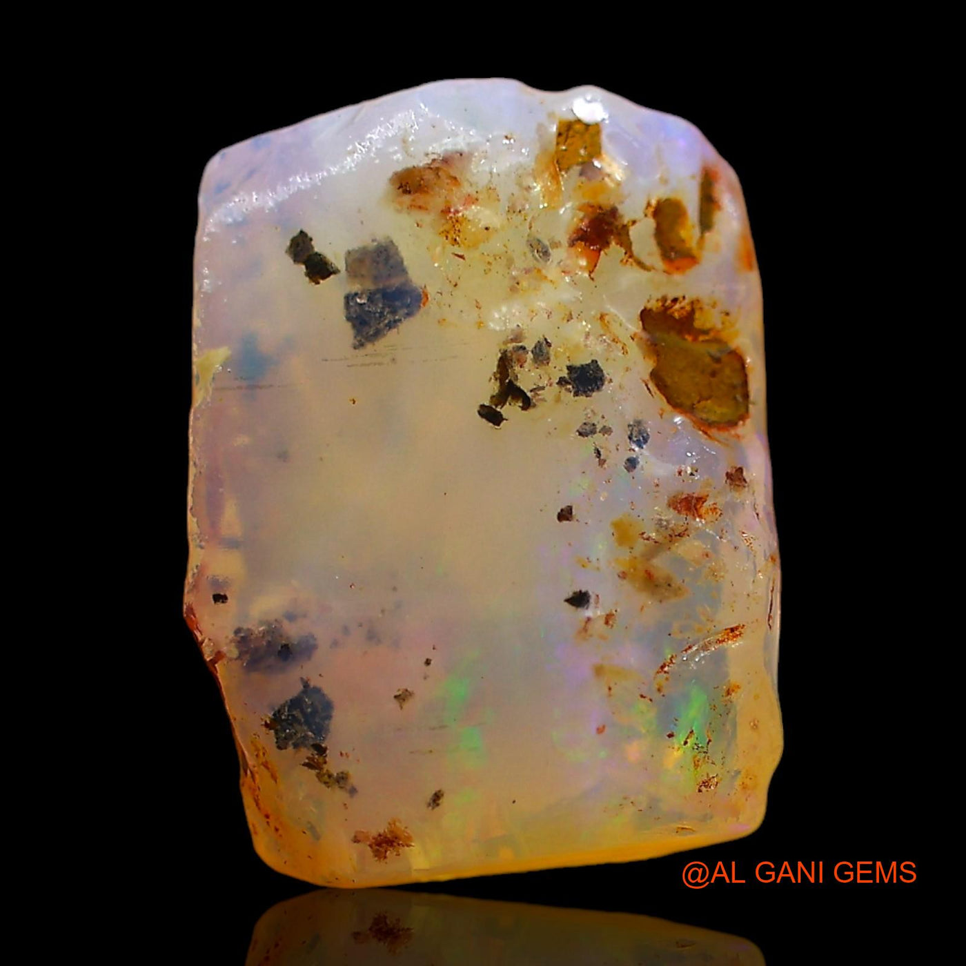 Natural Fire Opal Gemstone 5.00 Cts Loose Fancy Rough From Australia 14x10x5 mm RD-320