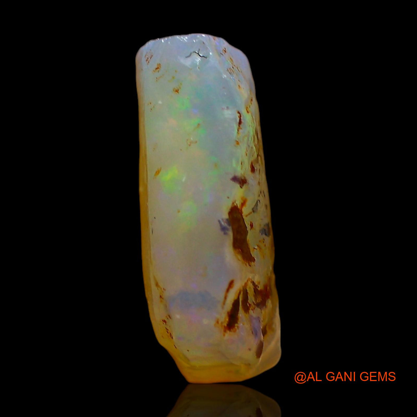 Natural Fire Opal Gemstone 5.00 Cts Loose Fancy Rough From Australia 14x10x5 mm RD-320