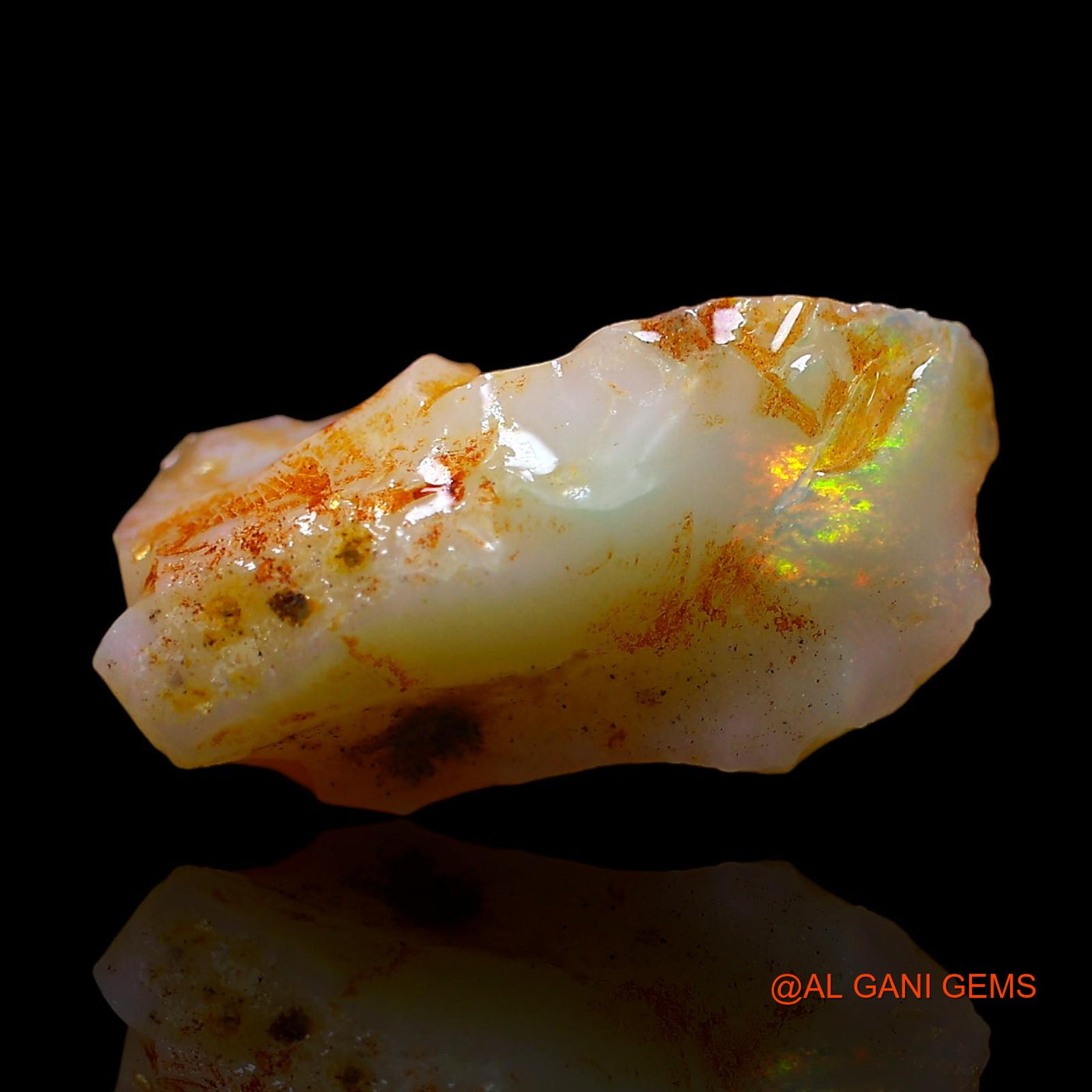 5.00 Cts Natural Australian Fire Opal Loose Gemstone Fancy Rough 17x9x6 mm RD-321