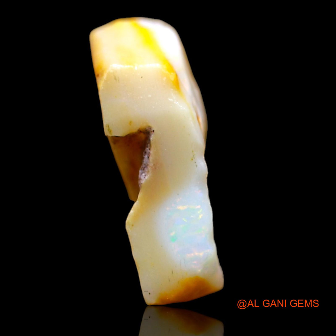 Natural Fire Opal Gemstone 5.00 Cts Loose Fancy Rough From Australia 15x10x4 mm RD-329