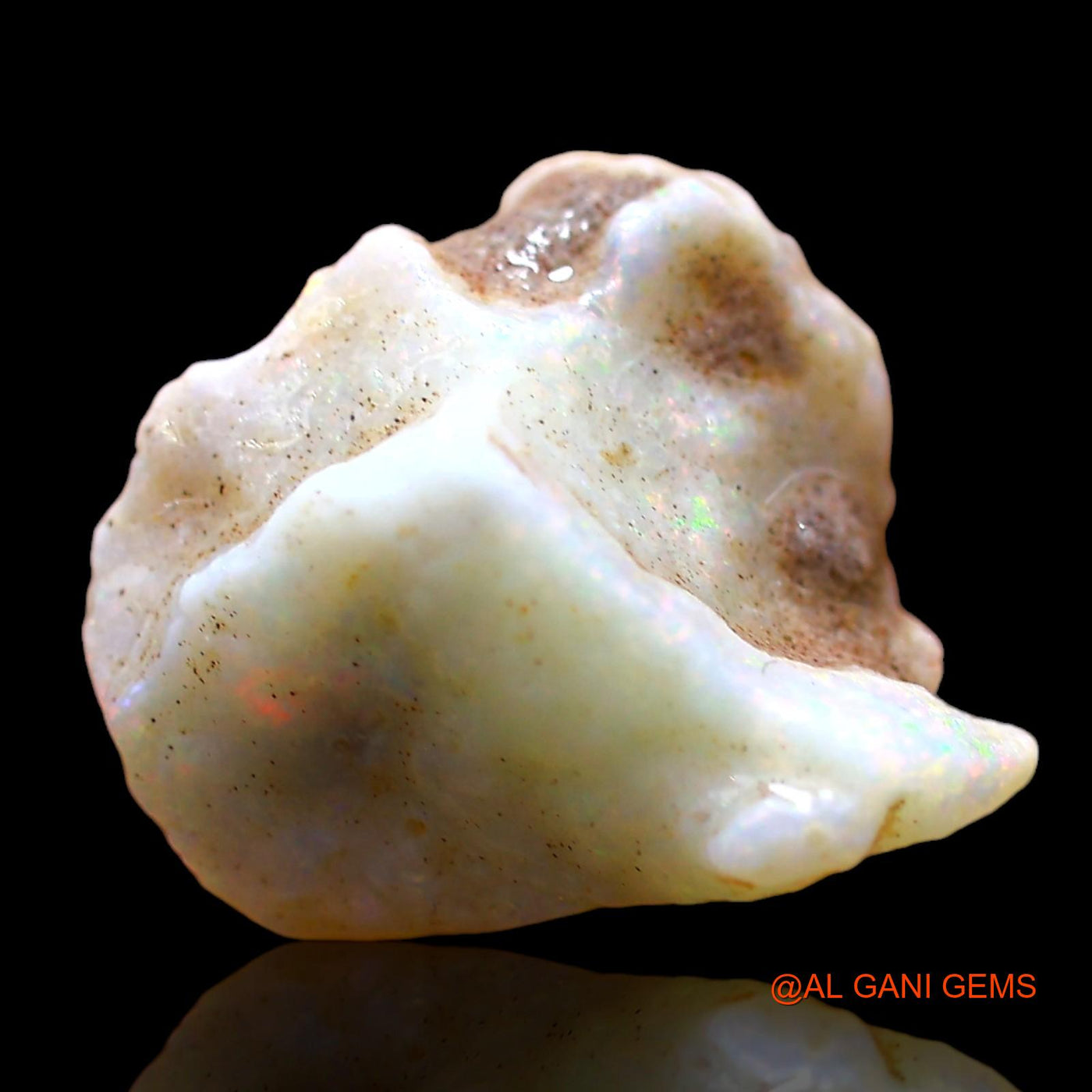 Natural Fire Opal Gemstone 4.00 Cts Loose Fancy Rough From Australia 14x13x7 mm RD-346