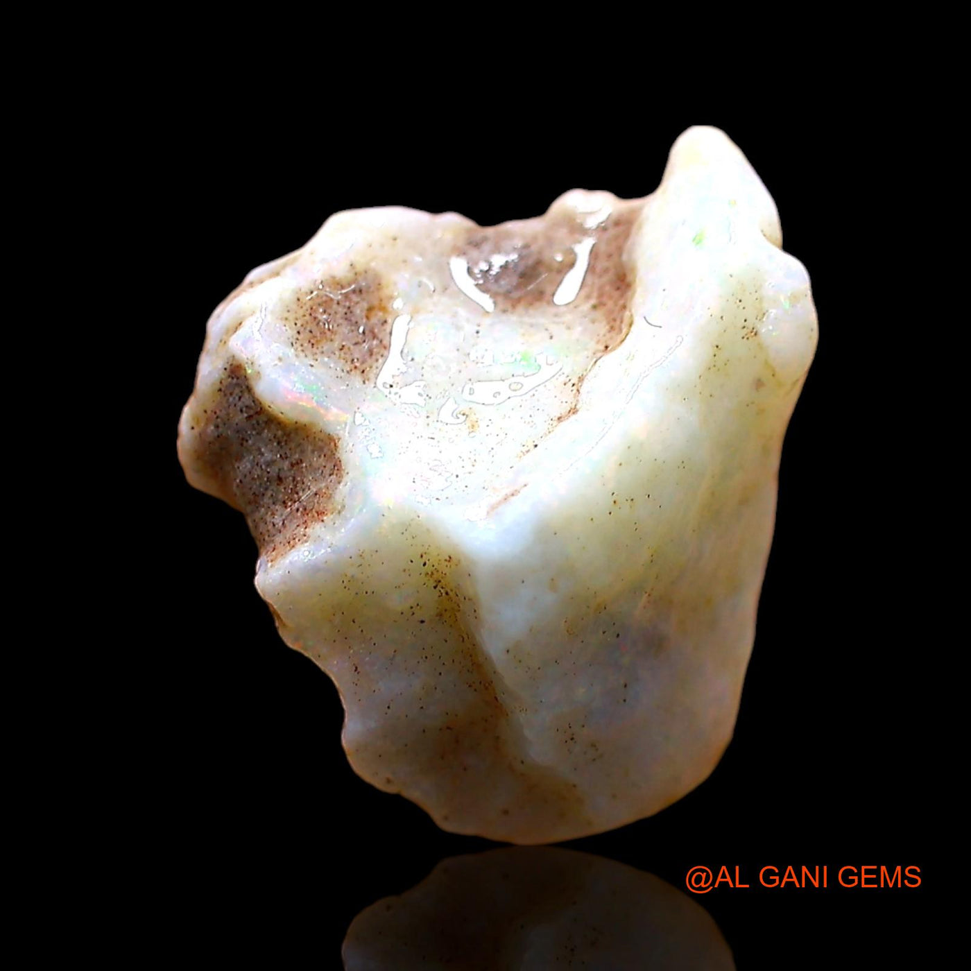 Natural Fire Opal Gemstone 4.00 Cts Loose Fancy Rough From Australia 14x13x7 mm RD-346