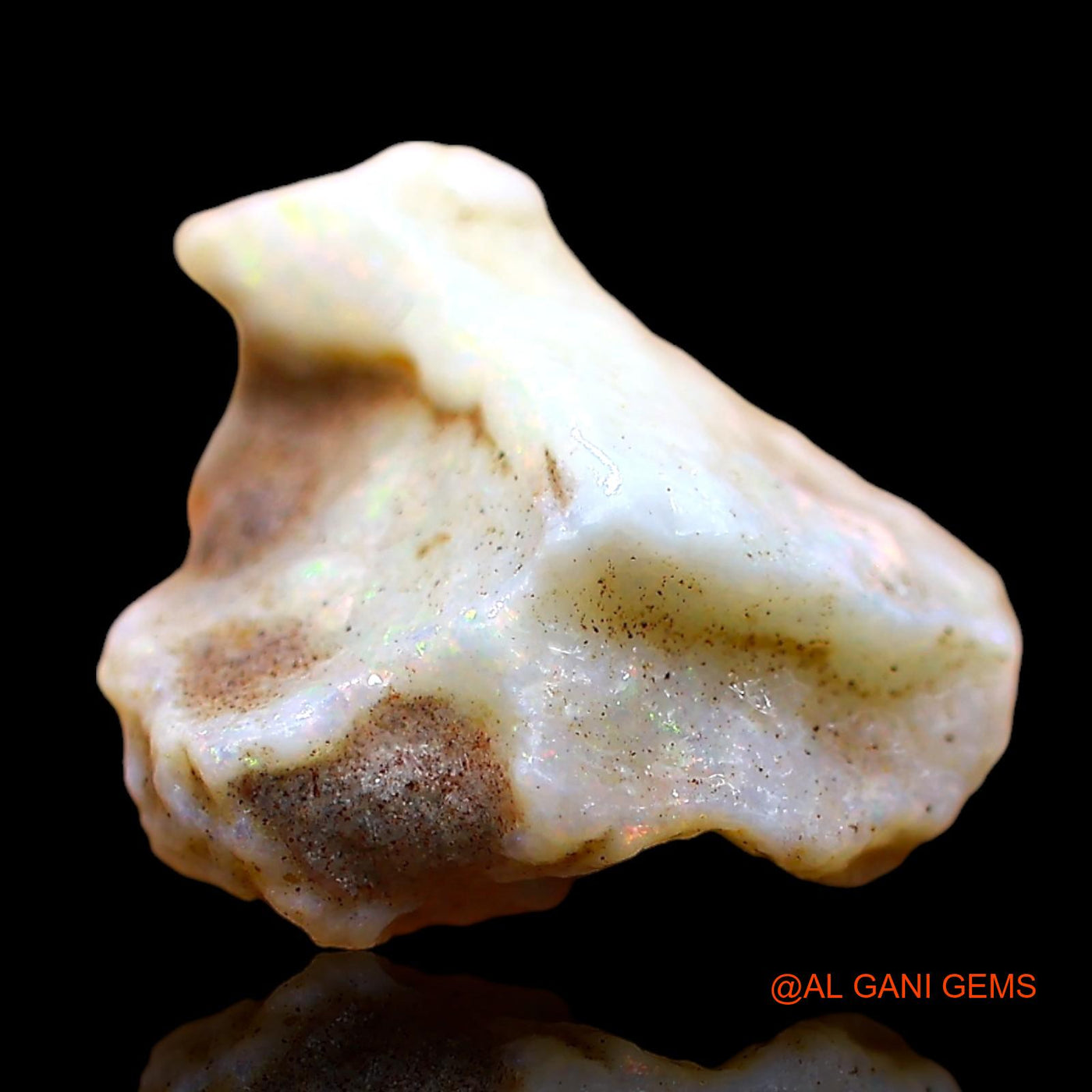 Natural Fire Opal Gemstone 4.00 Cts Loose Fancy Rough From Australia 14x13x7 mm RD-346