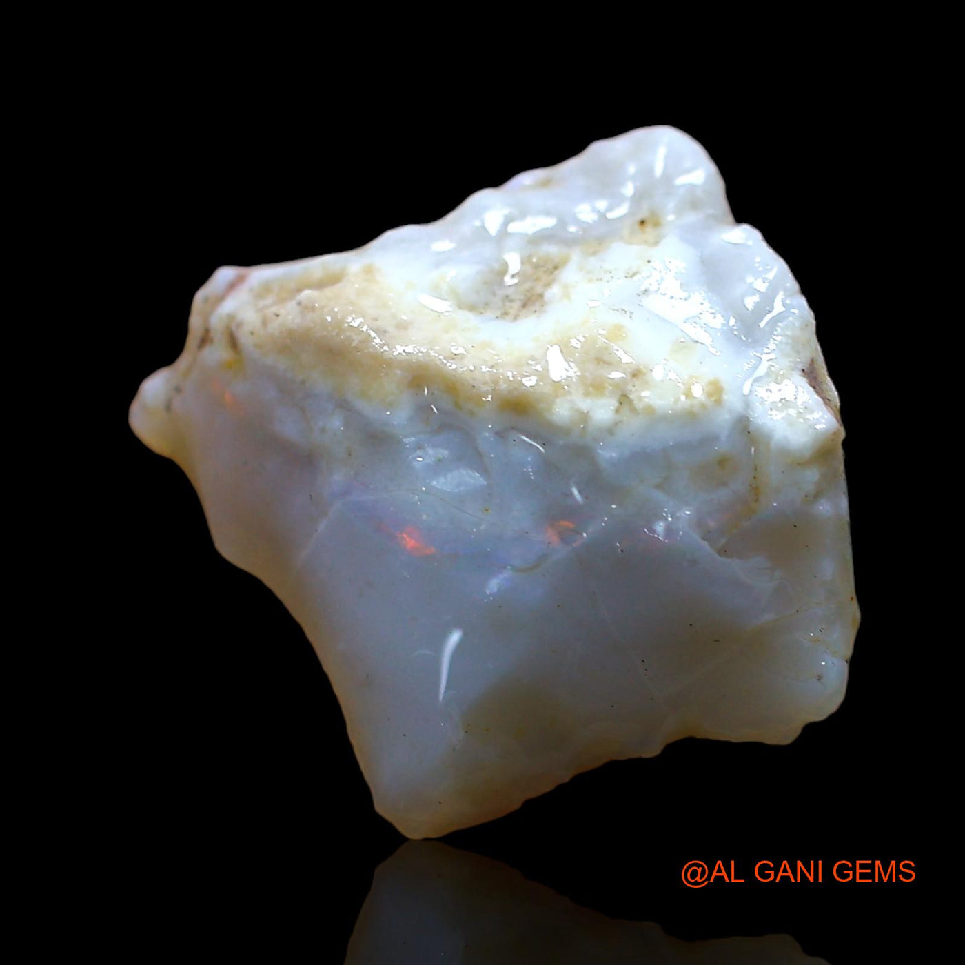 Natural Untreated Fire Opal Loose Gemstone Fancy Rough From Australia 6.00 Cts 14x13x6 mm RD-35