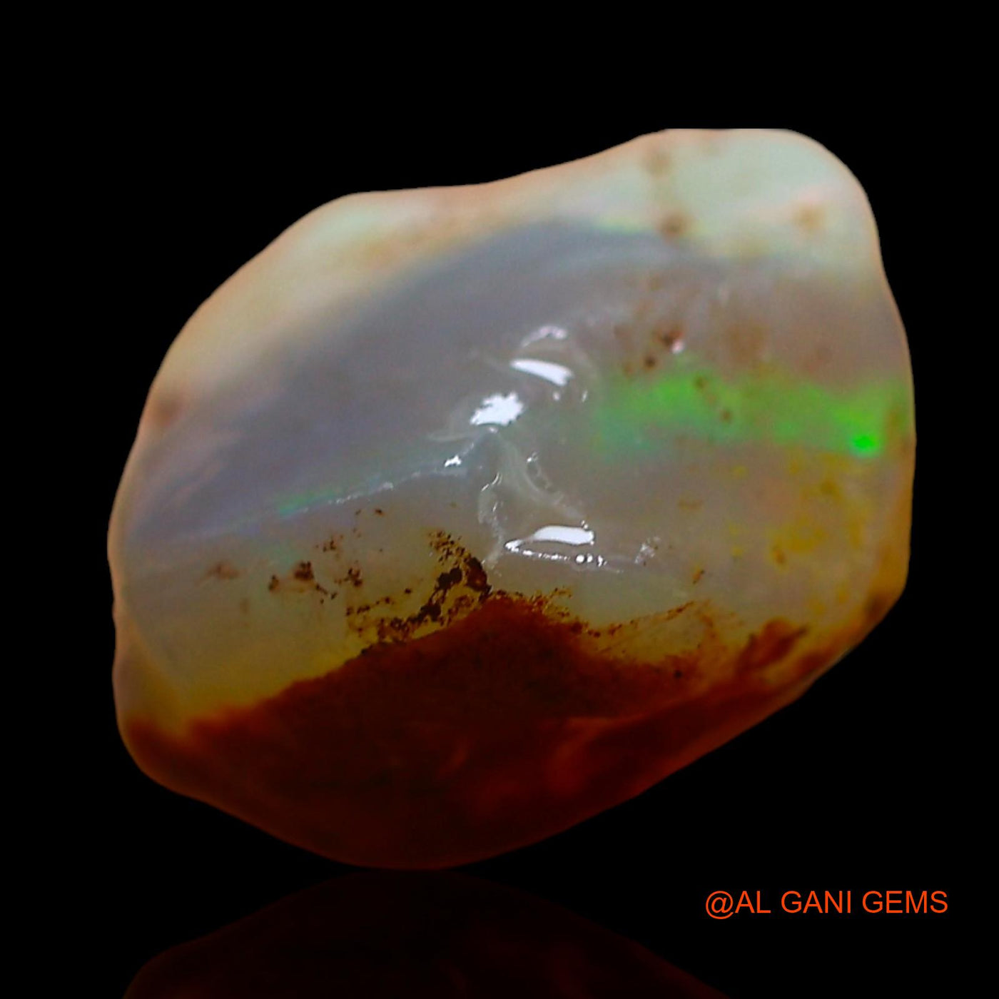 4.00 Cts Unheated Australian Fire Opal Loose Gemstone Fancy Rough Natural 10x10x7 mm RD-370