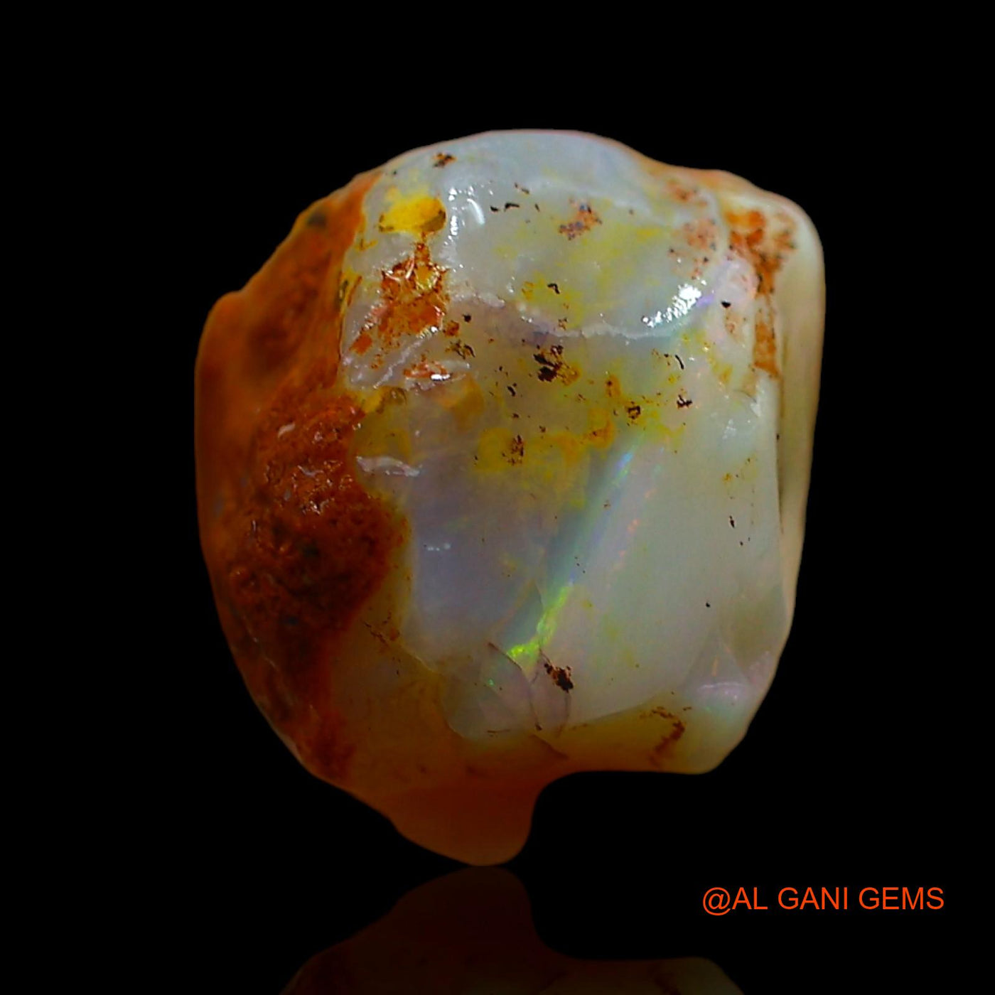 4.00 Cts Unheated Australian Fire Opal Loose Gemstone Fancy Rough Natural 10x10x7 mm RD-370