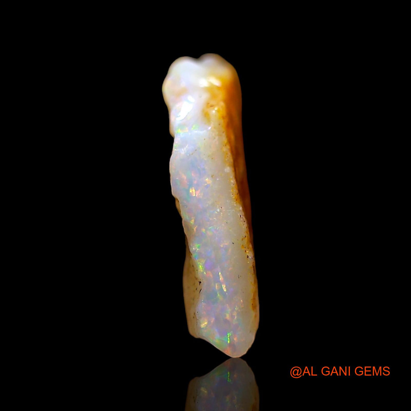 Natural Untreated Fire Opal Loose Gemstone Fancy Rough From Australia 2.00 Cts 12x10x3 mm RD-388