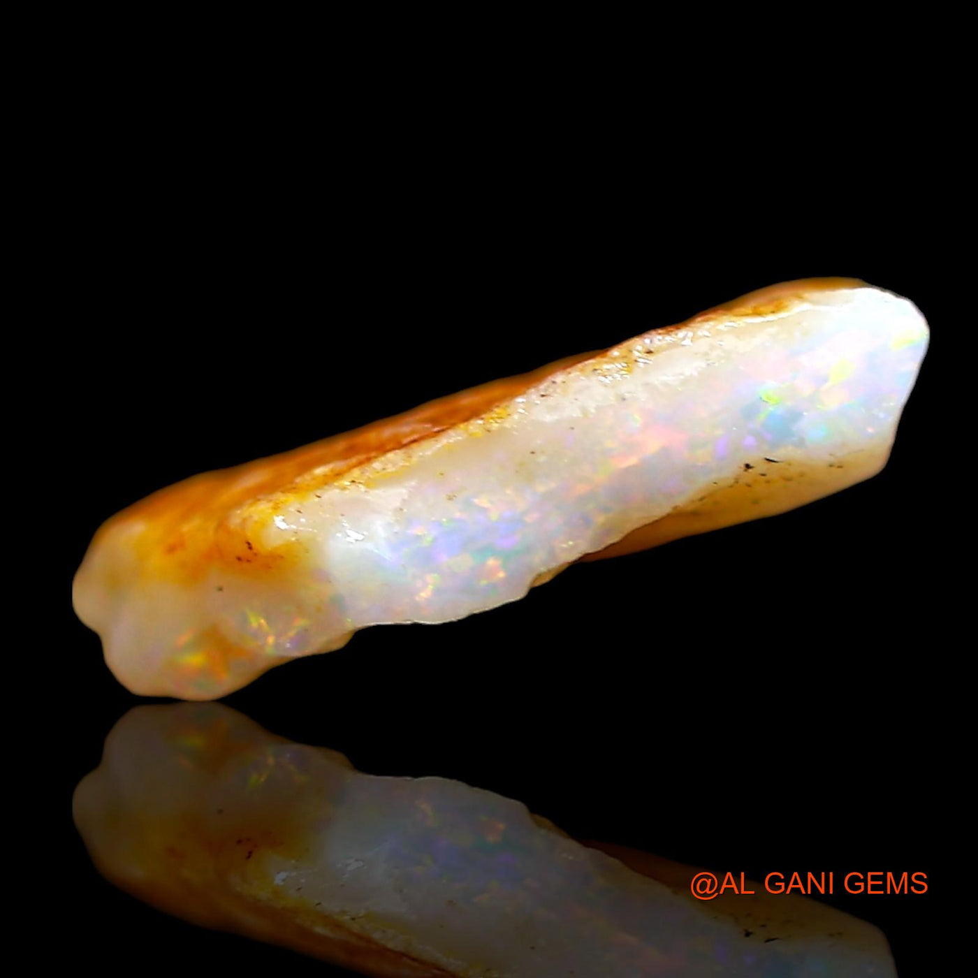 Natural Untreated Fire Opal Loose Gemstone Fancy Rough From Australia 2.00 Cts 12x10x3 mm RD-388