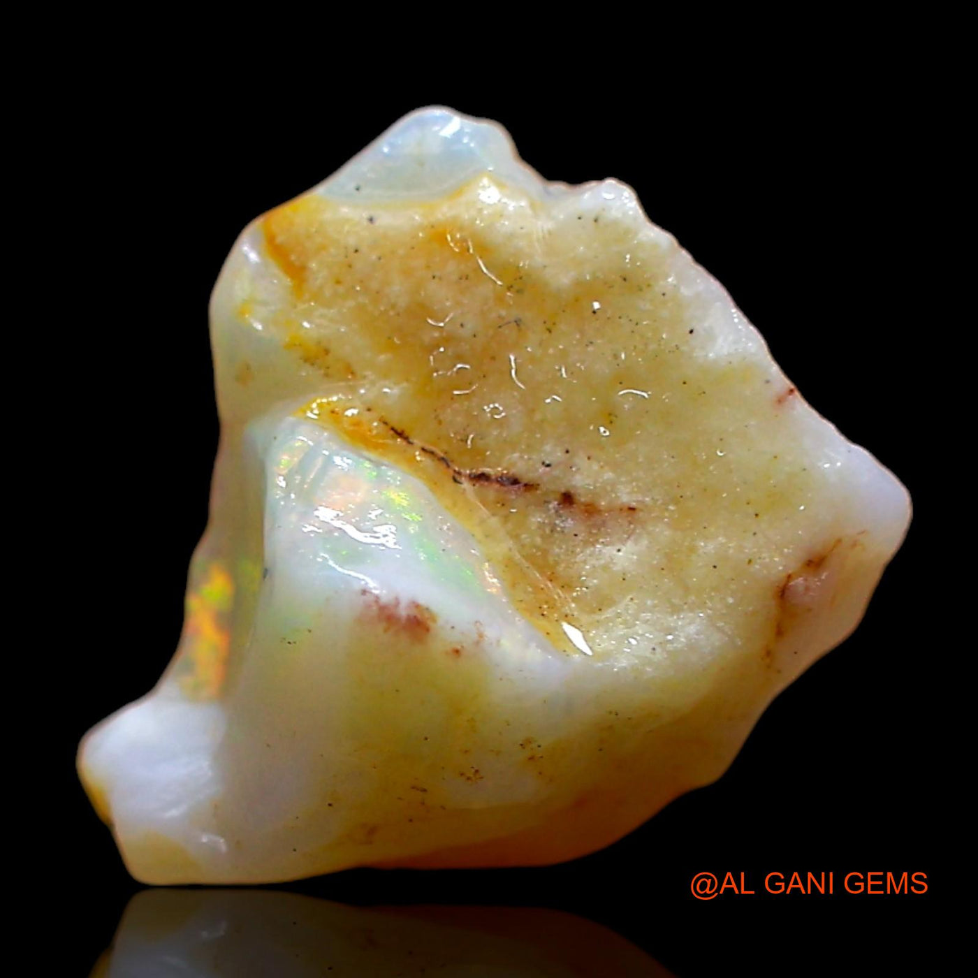 2.00 Cts Unheated Australian Fire Opal Loose Gemstone Fancy Rough Natural 12x10x6 mm RD-391