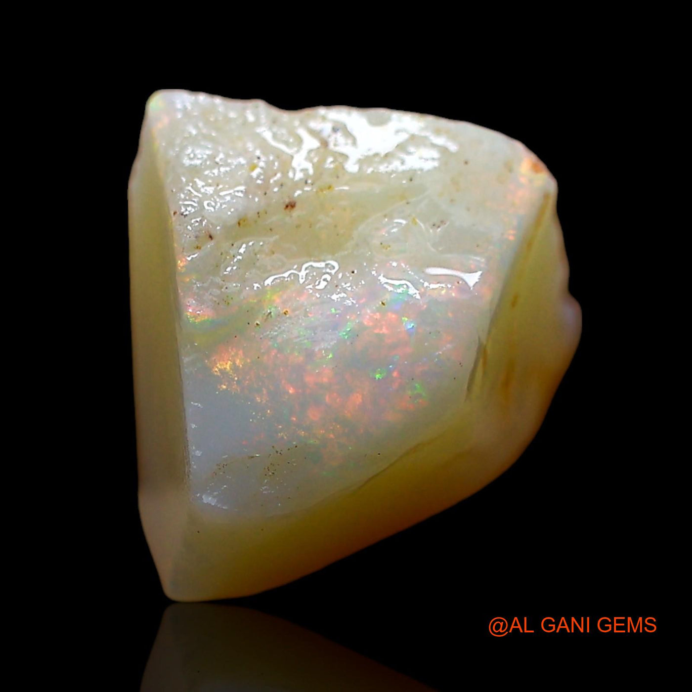 2.00 Cts Natural Australian Fire Opal Loose Gemstone Fancy Rough 8x8x7 mm RD-400