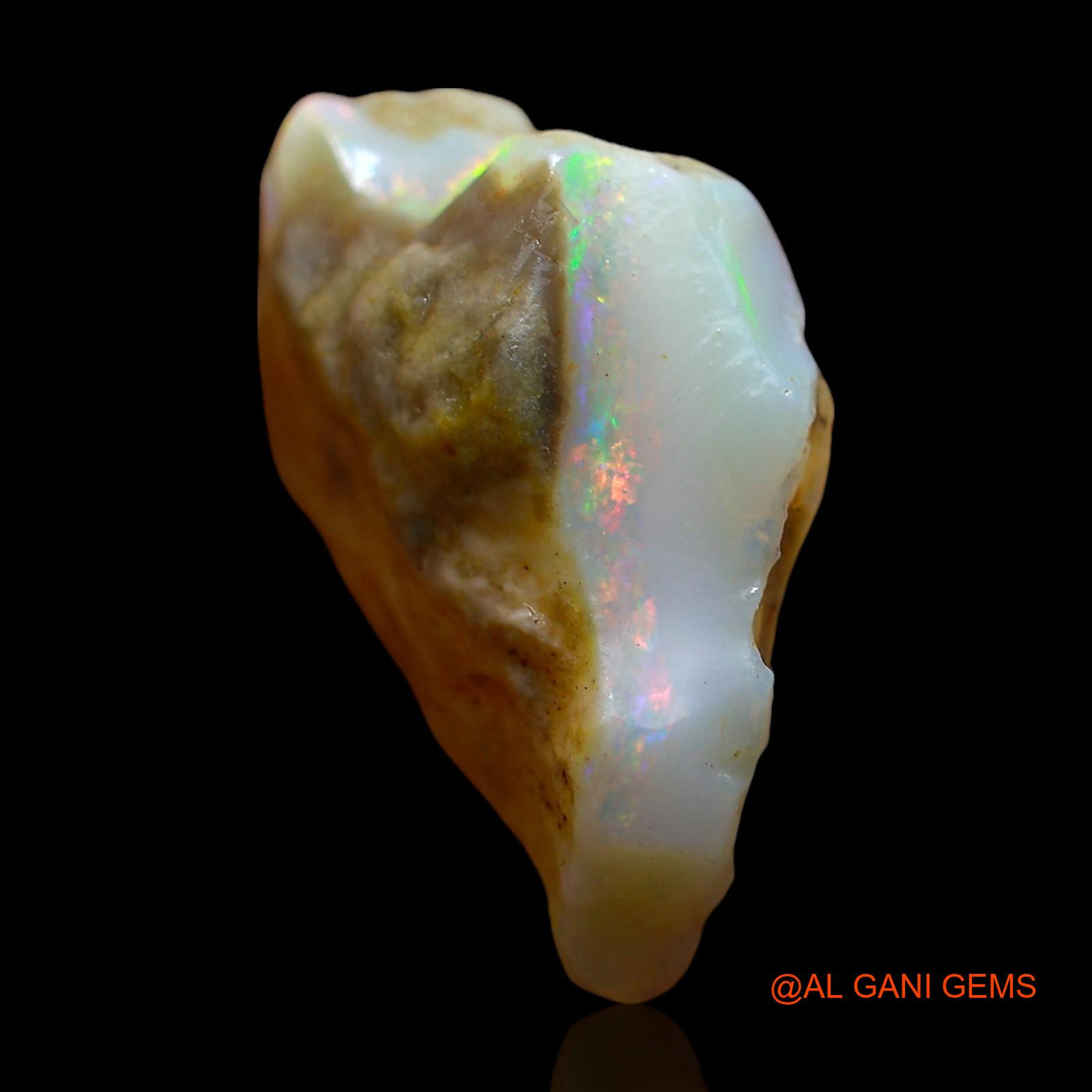Natural Untreated Fire Opal Loose Gemstone Fancy Rough From Australia 7.00 Cts 20x13x7 mm RD-407