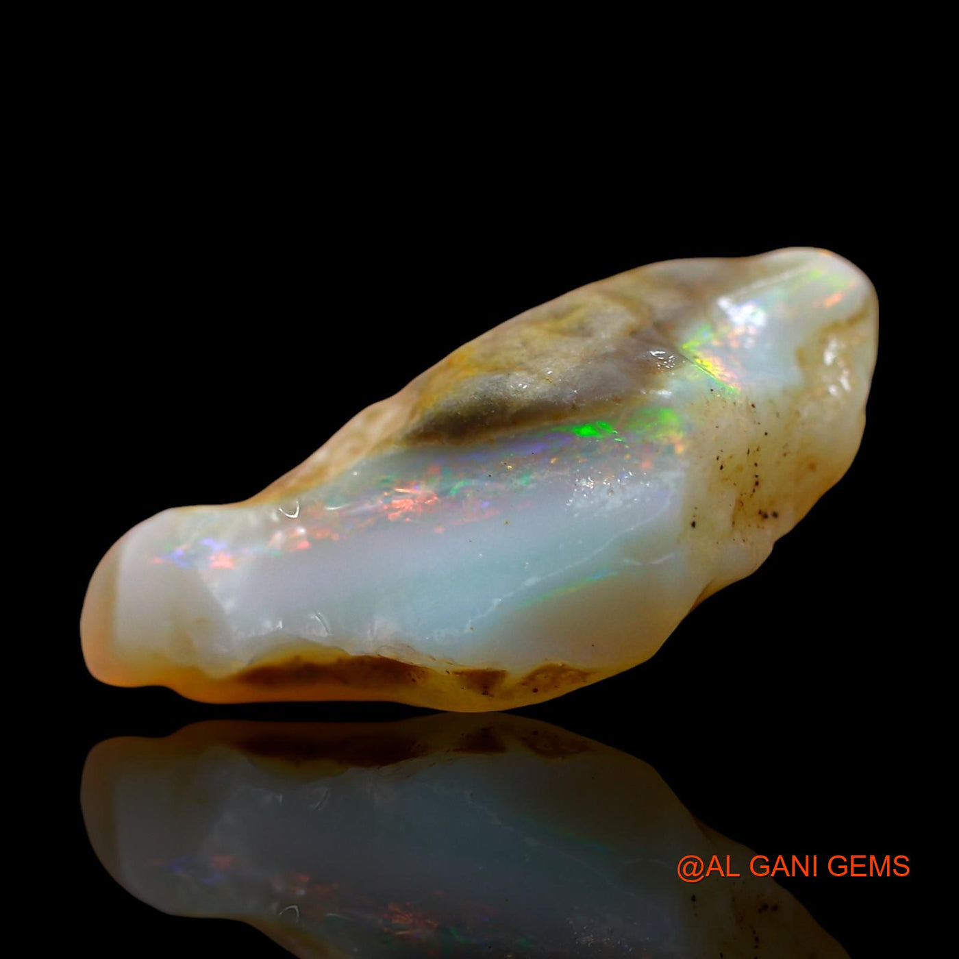Natural Untreated Fire Opal Loose Gemstone Fancy Rough From Australia 7.00 Cts 20x13x7 mm RD-407