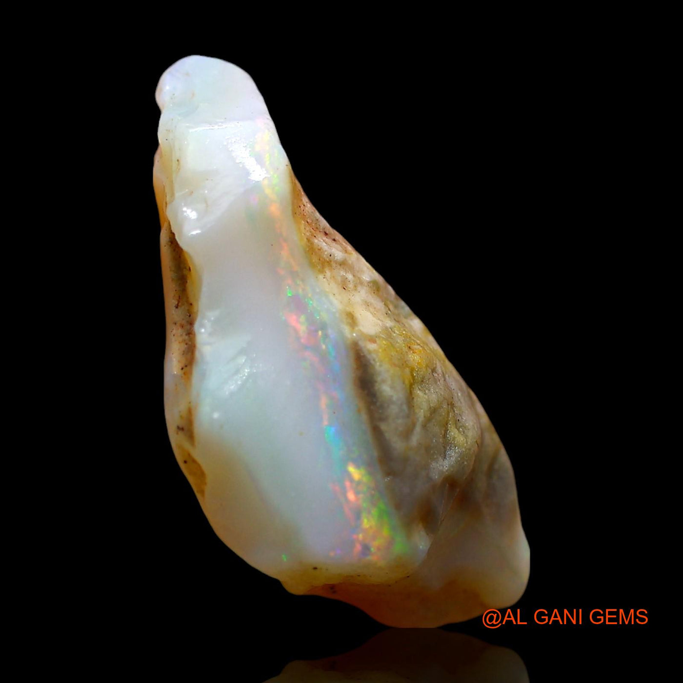 Natural Untreated Fire Opal Loose Gemstone Fancy Rough From Australia 7.00 Cts 20x13x7 mm RD-407