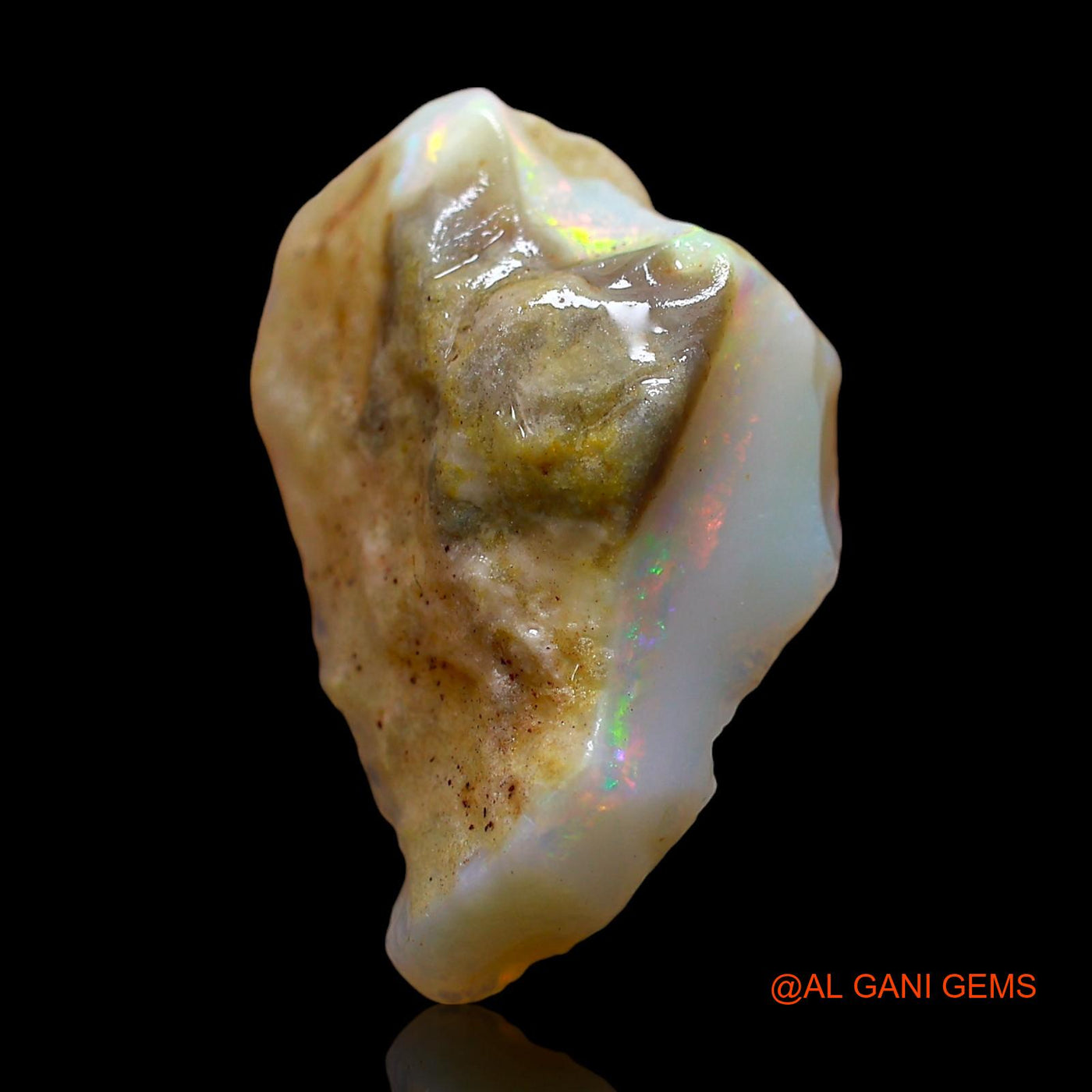 Natural Untreated Fire Opal Loose Gemstone Fancy Rough From Australia 7.00 Cts 20x13x7 mm RD-407