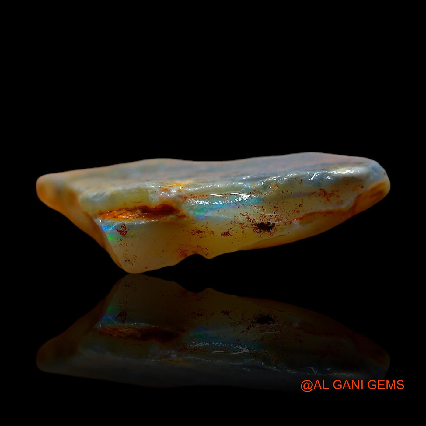 5.00 Cts Natural Australian Fire Opal Loose Gemstone Fancy Rough 21x13x4 mm RD-424