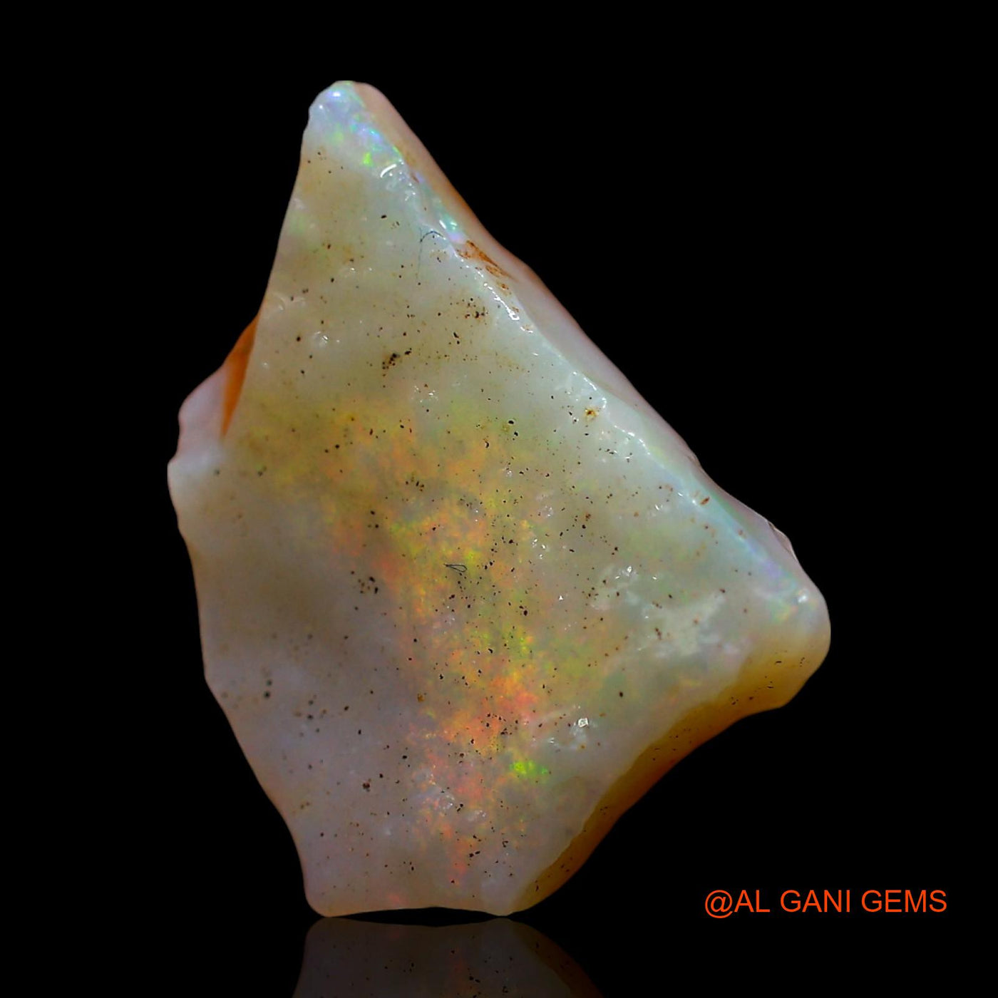 Natural Untreated Fire Opal Loose Gemstone Fancy Rough From Australia 4.00 Cts 18x12x4 mm RD-444